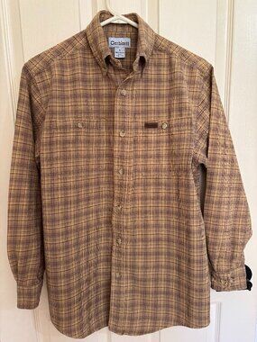 Carhartt beige and brown flannel shirt size S women